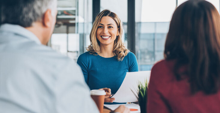 woman in a meeting